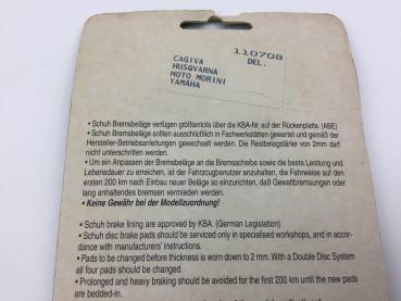 ICER 110708 DEL Yamaha,Gagiva,Husquvarna Bremsbeläge Bremsklötze Brake
