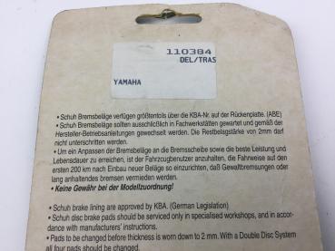 ICER 110384 DEL/TRAS Yamaha Bremsbeläge Bremsklötze Brake