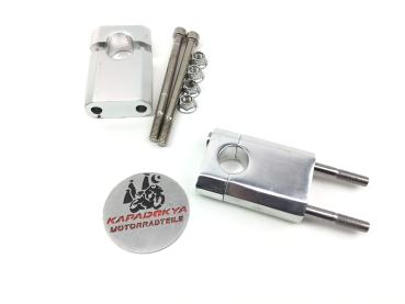 Yamaha Honda Suzuki Kawasaki Lenkererhöhung Lenkerhalterung Chrom 22mm