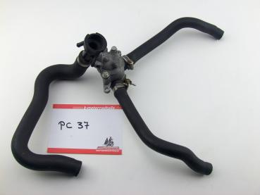 Honda CBR 600 RR PC37 Bj.03 06 Kühlwasser Schlauch Flansch Thermostat Gehäuse