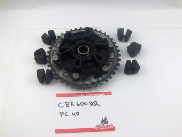 Honda CBR 600 RR PC40 Rückdämpfer Kettenrad Kettenradträger