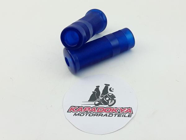 Lenkergriff Griff Kurz Transparent Blau 22mm !!! NEU !!!