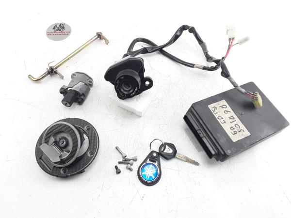 Yamaha R6 RJ09 RJ05 Bj.03-05 Schloss-Satz CDI Zündschloss Schlüssel Tankdeckel