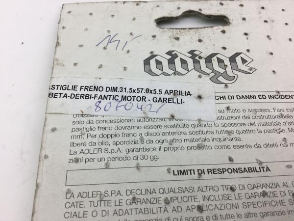 Adige P.098ASX Bremsbeläge Bremsklötze Brake Neu Aprilia,Beta,Derbi,Garelli