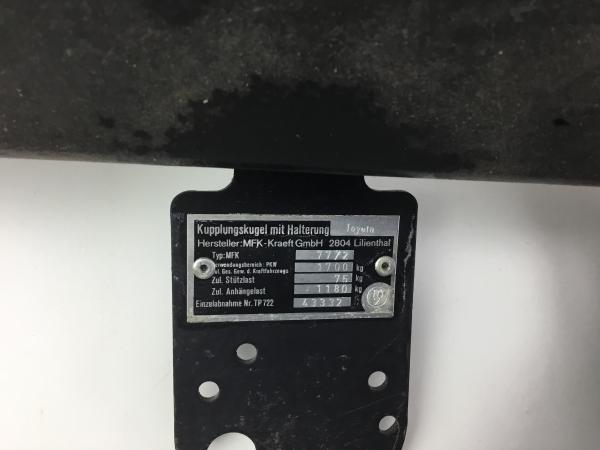 TOYOTA Anhängerkupplung MFK-Kraeft GmbH TP722 Typ:MFK 77/2