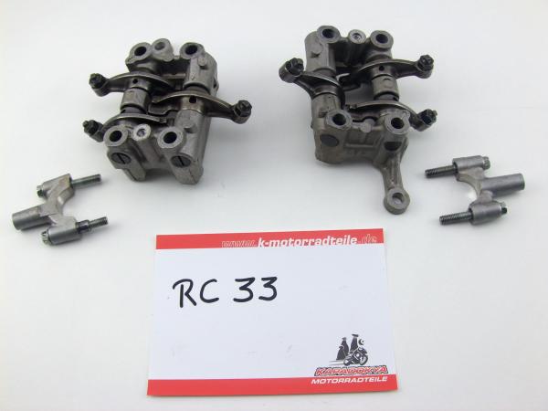 HONDA NTV 650 RC33 Zylinderkopf Kipphebeln Ventile komlett