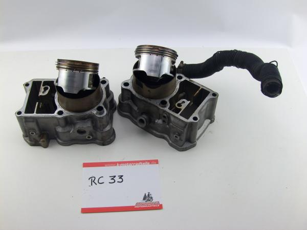 HONDA NTV 650 RC33 Motor Zylinder Kolben vorne hinten
